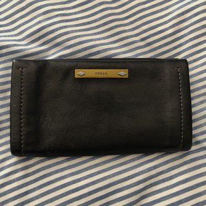 Fossil clutch wallet black